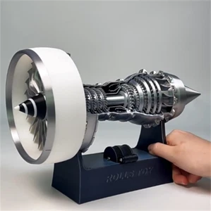 Trent 900 Engine Turbofan Blades Silver White Aircraft Engine Electric Model - Picture 1 of 20