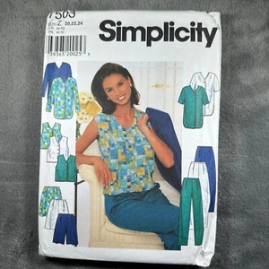 Simplicity 7503 Sewing Pattern Size 20-24 Jacket Top Pants Shorts Uncut Y2K 90s - Picture 1 of 7