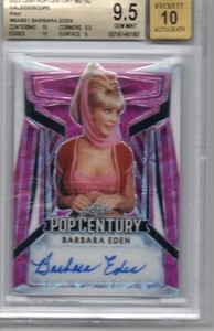 2023 POP CENTURY BARBARA EDEN AUTOGRAPHED KALEIDOSCOPE PINK CARDBABE1 GEM MT 9.5