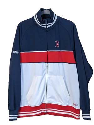 Boston Red Sox MLB Track Jacket Size M Stitches Full Zip Pockets Embroidered - Image 1 of 4