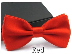 Men's Classic Formal Butterfly Pre-tied RED Bow tie Bowtie Wedding Party Prom - Picture 1 of 1