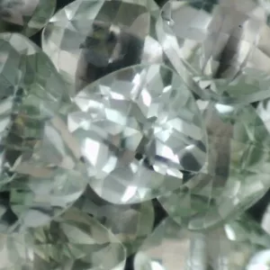 LIGHT GREEN AMETHYST 6 MM CUSHION CUT CHECKERBOARD TOP SOLD PER STONE F-1375 - Picture 1 of 1