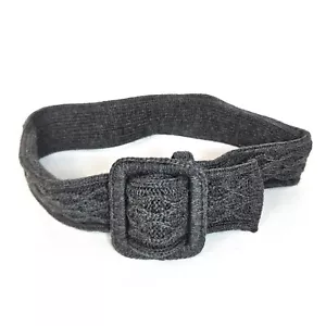 YSL Yves Saint Laurent Wool Knit Replacement Belt Gray - Picture 1 of 8