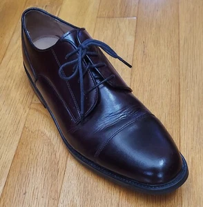 JOS A BANK "NORFOLK" MEN'S BURGUNDY LEATHER DRESS OXFORDS SIZE 13 M - Picture 1 of 12