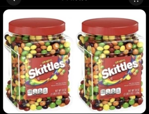 (2 Jars )Skittles Original Fruity Candy Jar Bite Size Candies 54 oz Each Jar - Picture 1 of 1