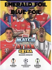 Tarjetas Lámina Azul y Esmeralda Match Attax Extra 2022/2023 Topps 22/23 - Imagen 1 de 50