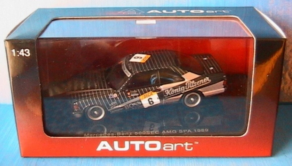 MERCEDES BENZ 500 SEC #6 W126 AMG SPA 1989 KLAUS LUDWIG AUTOART 68932 1/43