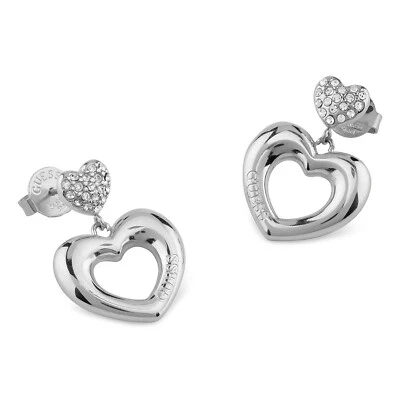 GUESS Schmuck Damen-Ohrringe Ohrhänger Herz Pavée JUBE05209JWRH - Bild 1 von 4