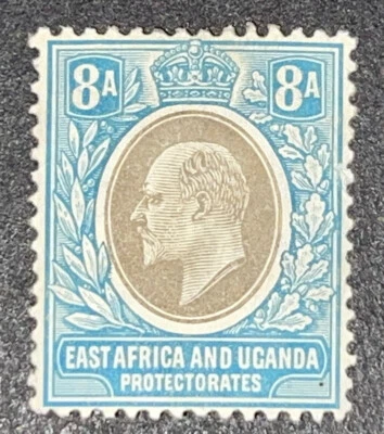 Travelstamps: East Africa & Uganda Stamps 8A Edward VII Mint OG Hinged - Image 1 of 4