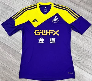 Swansea City 2013-14 Away Football Shirt Soccer Jersey Purple Size S - Picture 1 of 9
