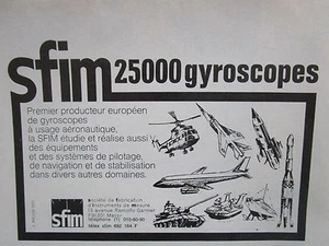 12/1977 PUB SFIM 25000 GYROSKOPE PUMA NAVIPLANE MIRAGE ARIANE AMX FRANZÖSISCHE ANZEIGE - Bild 1 von 1