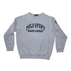 VTG Polo Sport Ralph Lauren 67 XL Spell Out Gray Sweatshirt Y2K VGUC