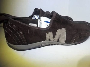 MERRELL BARRADO PELLE CASTAGNO ZIP-FRONT scarpe running donna tg 10 - Foto 1 di 8
