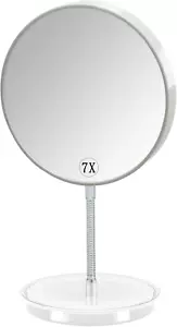 1X/7X Magnifying Makeup Mirror with Stand, Magnified 6" Double Sided Desk Table - Picture 1 of 12