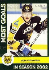 2013-14 Finnish Cardset Most Goals #12 Vesa Viitakoski