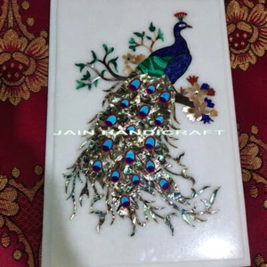 20 x 15 inches Marble Center wall panel peacock Table Top Inlay lapis paua shell - Picture 1 of 4
