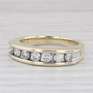 0.90ctw Diamond Channel Set Wedding Anniversary Band 10k Yellow Gold Size 9.5 - Picture 1 of 10