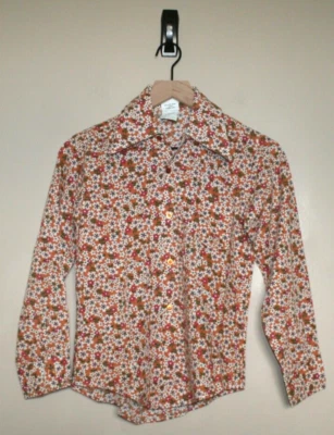 Vintage Sears Winnie the Pooh Perma Prest Button Down Shirt Top Boys 12 60s 70s - Image 1 of 4