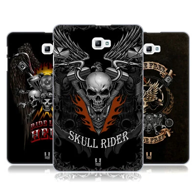 HEAD CASE DESIGNS SKULL BIKERS HARD BACK CASE & WALLPAPER FOR SAMSUNG TABLETS 1 - Image 1 of 4