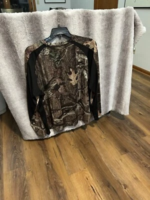 Camouflage shirt, 2x, long sleeve, no collar, Mossy Oak, Break up infinity style - Image 1 of 2