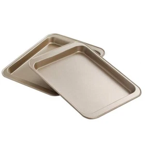 Small Baking Sheet 2 Pack 8 Inch Carbon Steel Half Toaster Oven Pan Tray Repl... - Picture 1 of 7