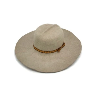 EL SORRELL Men’s Custom Felted Wool Fashion Hat Cream Orange Plaid - Picture 1 of 11