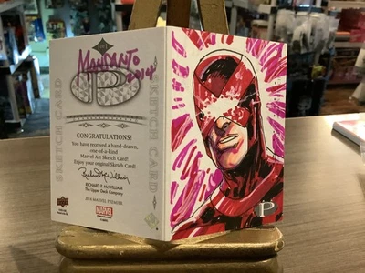 Marvel Premier upper deck 1 of 1 hand drawn sketch card 2014 - Image 1 of 2