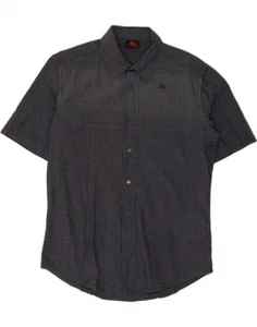 KAPPA Mens Short Sleeve Shirt Medium Grey Striped Cotton DD20 - Picture 1 of 4