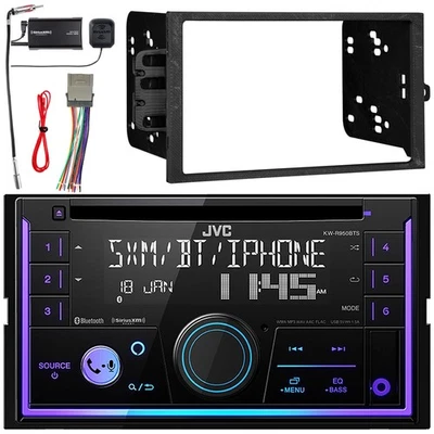 Receptor Bluetooth AM/FM JVC KW-R950BTS, kit de tablero de instalación, arnés, adaptador Foto 1 de 4