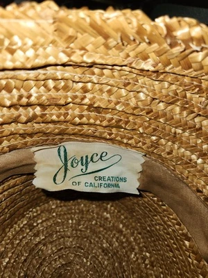 Joyce Creations Of California Strawhat con Buult In Shades, años 50 Foto 1 de 4