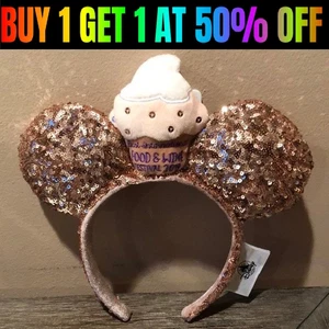Disney Parks Epcot Food Wine Festival Cupcake Rose Gold Mouse Ears Headband US - Picture 1 of 8