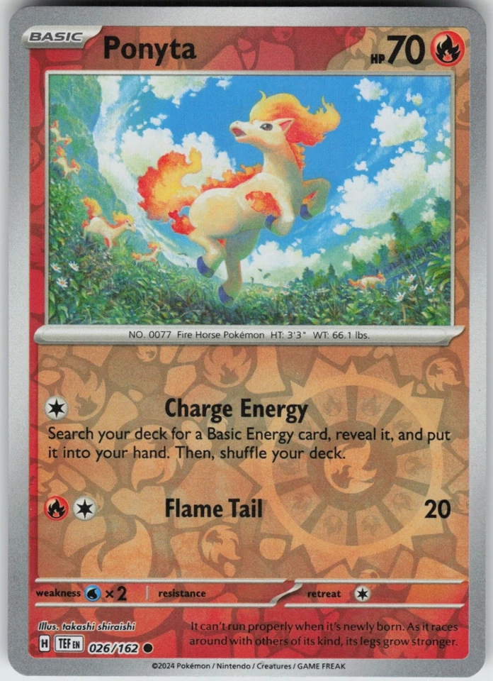 PO-01 Reverse Holo Ponyta 026/162 Common SV05: Temporal Forces - Image 1 of 1