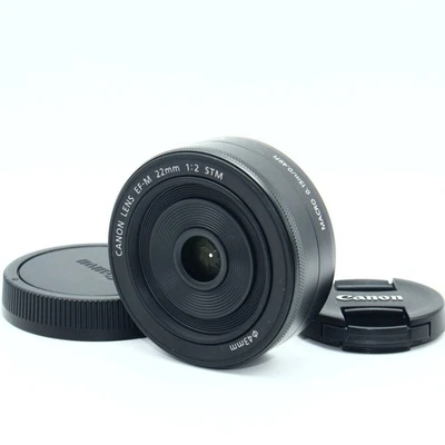 "Near Mint" Canon EF-M 22mm f2 STM Digital Camera wide angle Lens Black #511036 - Image 1 of 4