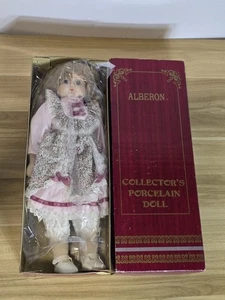 Muñeca Porcelana Coleccionistas Colección Alberon 15" Vestido Floral Con Caja. Nuevo. - Imagen 1 de 11