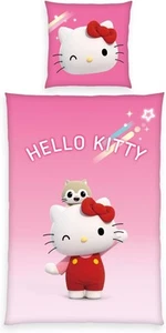 Hello Kitty Wende-Bettwäsche-Set 135x200 80x80 Baumwolle Bettbezug Kissenbezug - Bild 1 von 7