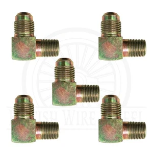1/2" JIC Male x 3/8" NPTF Male 90 Deg Elbow Hydraulic Fitting, 2501-08-06, 5 pcs - Picture 1 of 6