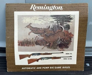 Vintage REMINGTON 742 760 BDL Rifle HUNTING Advertising SIGN Store Display - Picture 1 of 14
