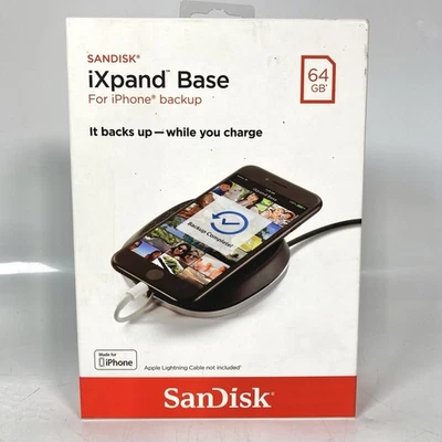SanDisk 64GB iXpand Base Charge Backup Flash Drive for iPhone SDIB20N-128G - Image 1 of 4
