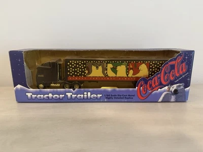 ERTL Coca-Cola 1:64 Tractor Trailer Truck Christmas Polar Bear Die Cast 1996 - Image 1 of 3