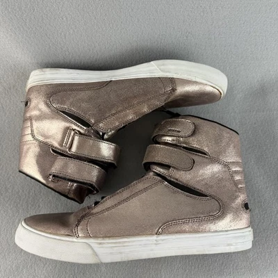 Supra Society II Zapatos Oro Rosa Para Hombre Talla 12 Zapatillas altas Doble Correa Foto 1 de 4