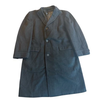 Vtg Golden Emblem Wool Coat Black/Gray Plaid Soft Tweed Removable Liner - Image 1 of 4