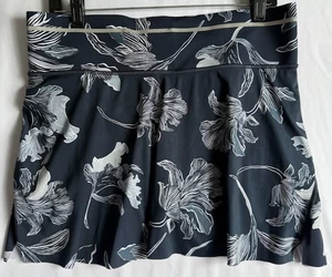 Athleta Skort Damen mittelblau Blumenmuster Taschen Activewear Tennis Golf Stretch - Bild 1 von 16