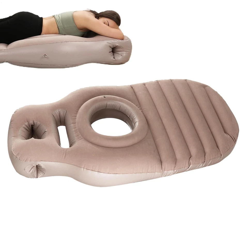 Almohada Inflable Embarazo, Colchón Vientre Flotador con Agujero Abdominal Cuerpo Completo Foto 1 de 4