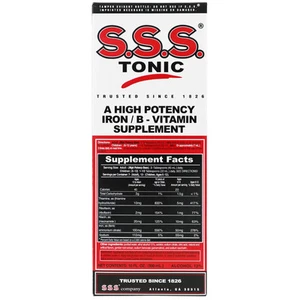 SSS Tonic High Potency Iron & B Vitamin Supplement Blood Support Liquid 10 oz - Picture 1 of 7