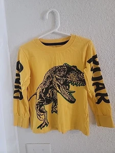 Boys Size 6 Dino Long Sleeve Shirt 100% Cotton - Picture 1 of 5