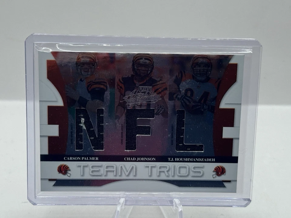Carson Palmer Chad Johnson T.J. Houshmandzadeh Patches 046/100 2008 Absolute #4 - Image 1 of 2