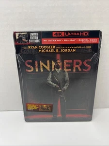 Sinners 4k UHD + Blu-ray + Digital Steelbook Brandneu - SOFORT HANDVERSAND - Bild 1 von 6