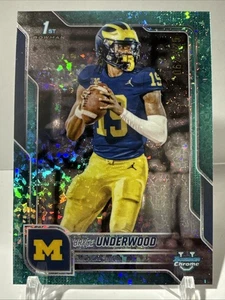 2025 Bowman Chrome U - Aqua Mini Diamond #196 Bryce Underwood 1st 62/325 - Picture 1 of 2