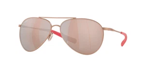 COSTA DEL MAR 6S6003 08 Piper Satin Rose Gold Copper Silver 58 Men's Sunglasses - Picture 1 of 2