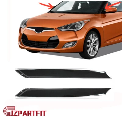 Fit 2012-2017 Hyundai Veloster Windshield Pillar Trim Exterior Molding 2PCS - Image 1 of 4